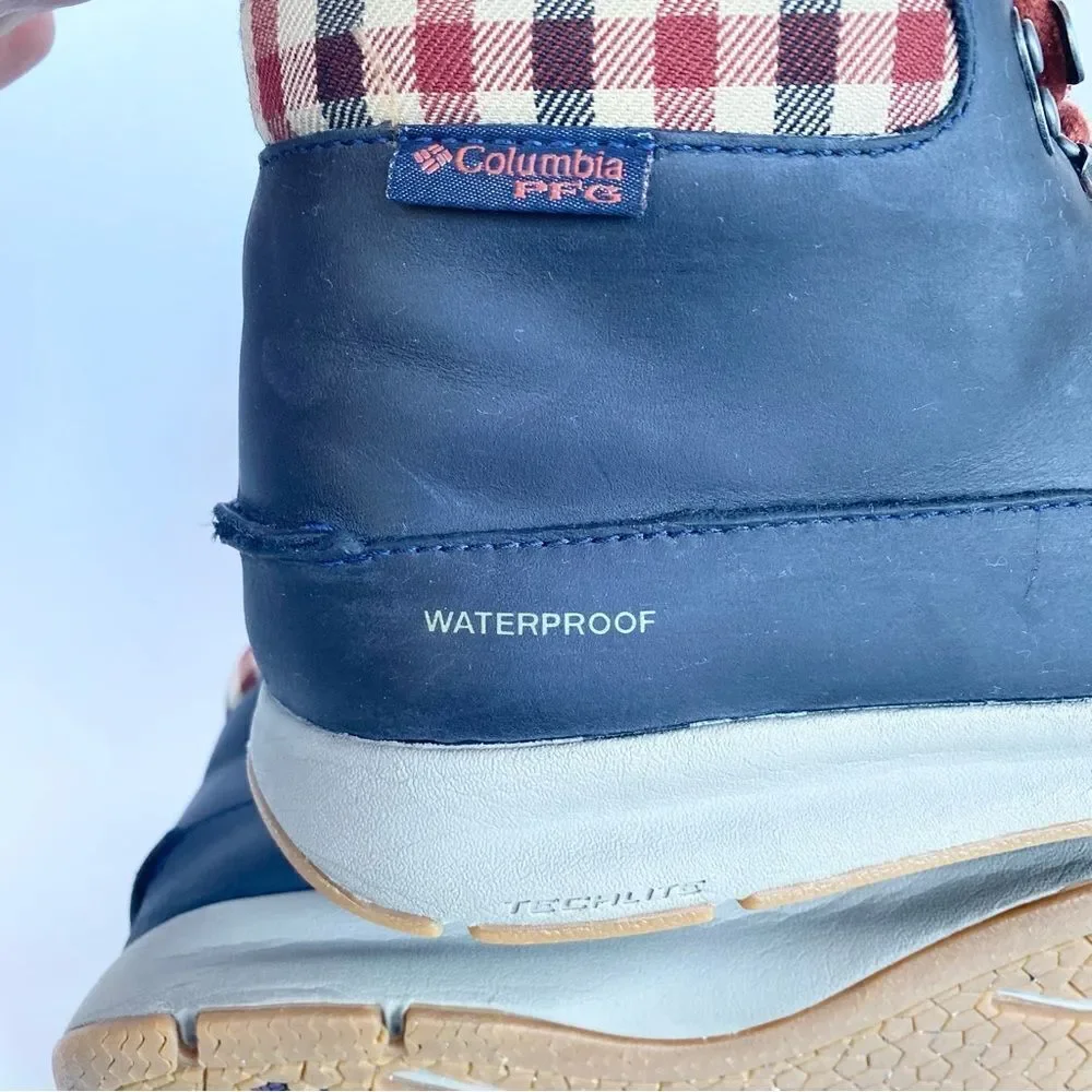 Columbia Bahama Boot PFG Lace Up Fishing Waterproof Techlite Navy Blue Size 9